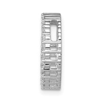 14K White Gold 0.50 Carat Lab Grown Diamond VS SI+ G+ Circle Chain Slide Pendant view 2