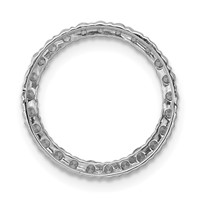 14K White Gold 0.50 Carat Lab Grown Diamond VS SI+ G+ Circle Chain Slide Pendant view 3