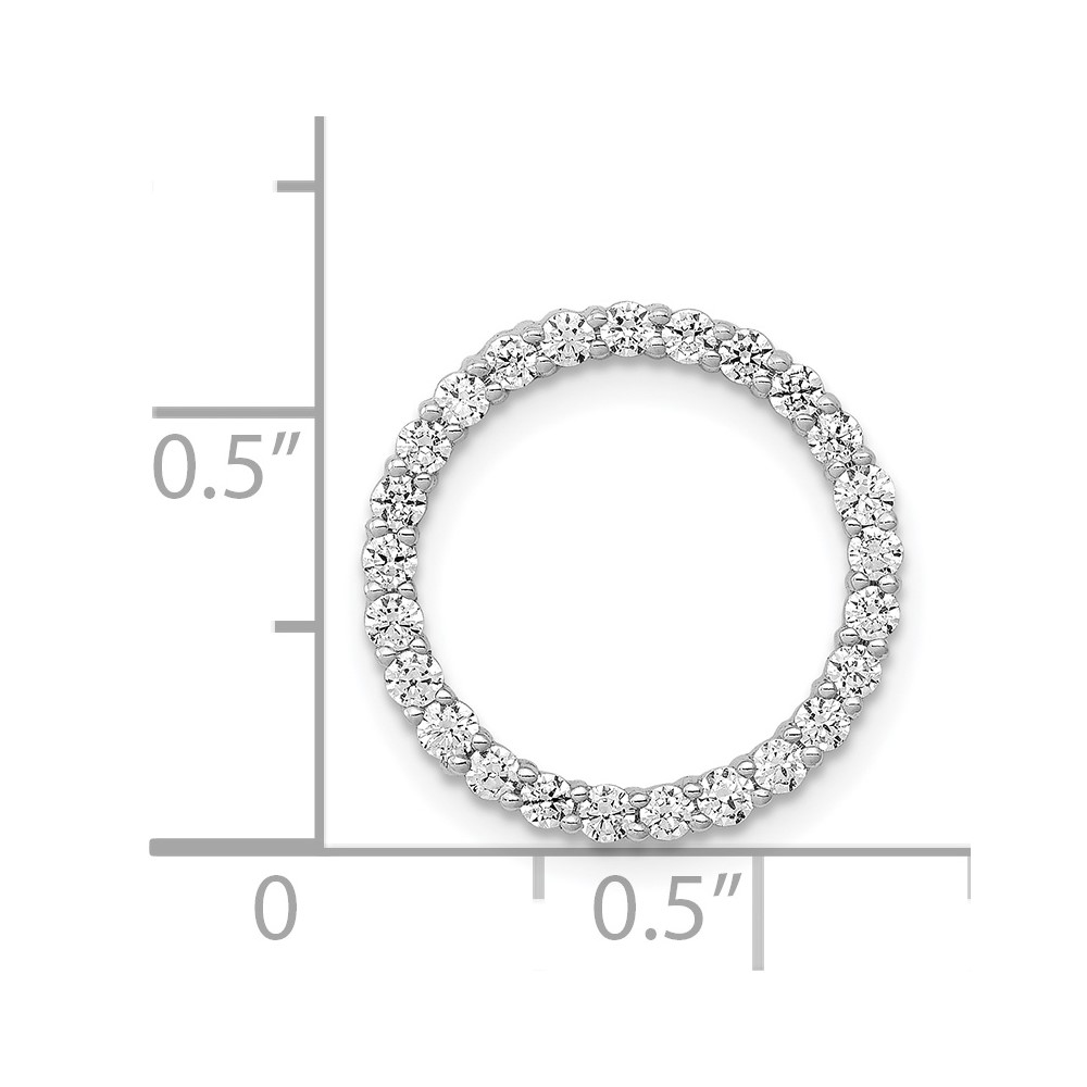 14k White Gold 1/2 carat Diamond Circle Chain Slide (PM4714-050-WA)