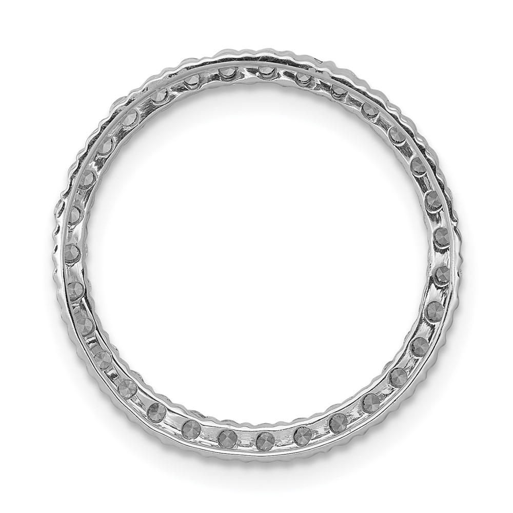 14k White Gold 5/8 carat Diamond Circle Chain Slide (PM4714-062-WA)