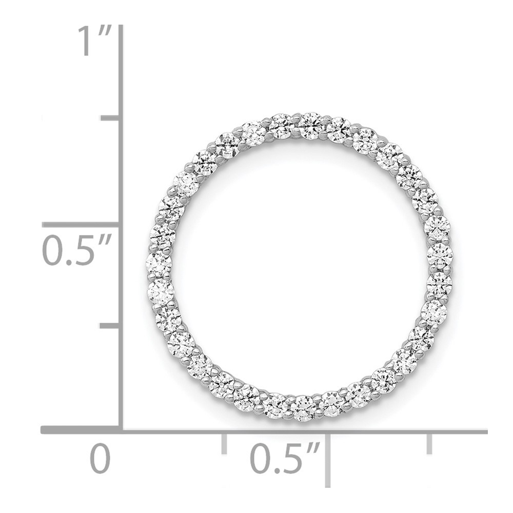 14k White Gold 5/8 carat Diamond Circle Chain Slide (PM4714-062-WA)