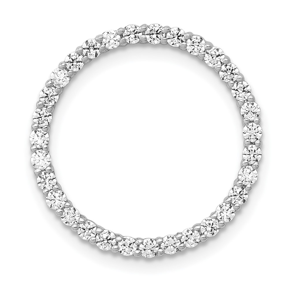 14k White Gold 5/8 carat Diamond Circle Chain Slide (PM4714-062-WA)