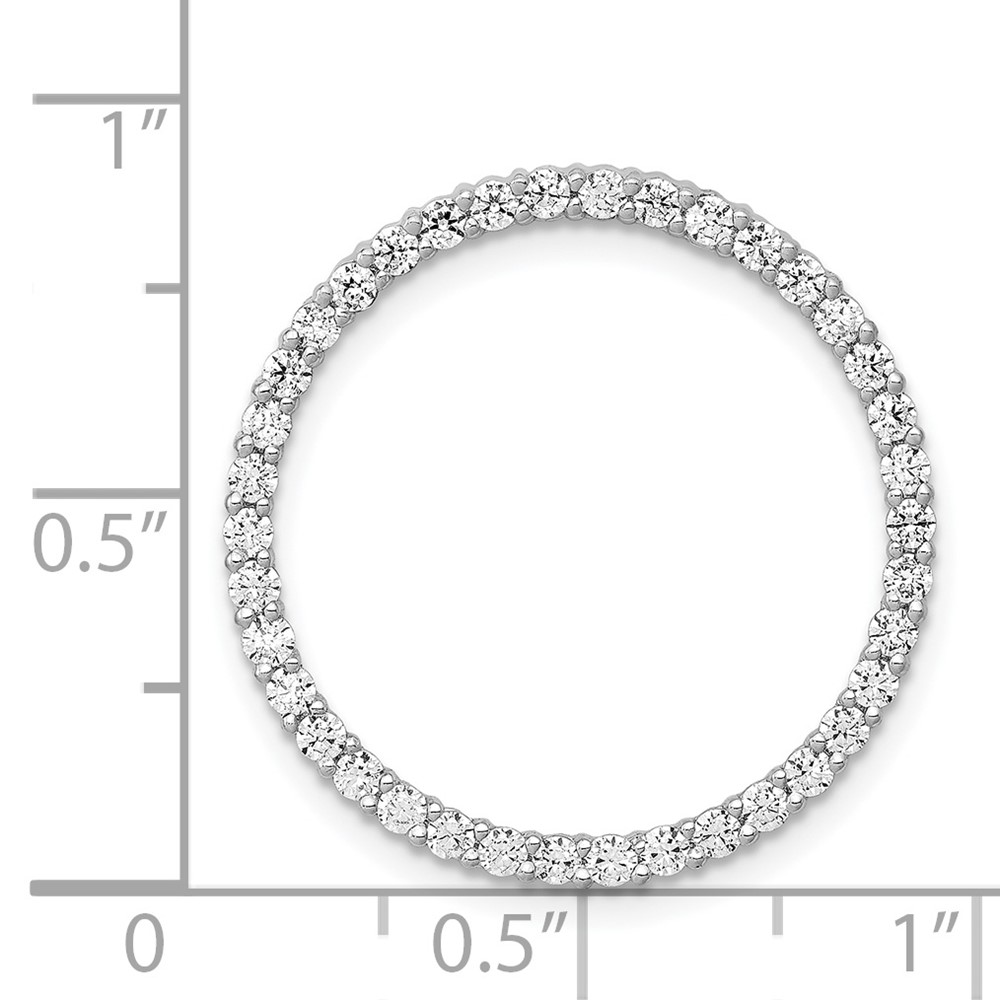 14k White Gold 3/4 carat Diamond Circle Chain Slide (PM4714-075-WA)