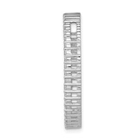 14K White Gold 1 Carat Lab Grown Diamond VS SI+ G+ Circle Chain Slide Pendant view 2