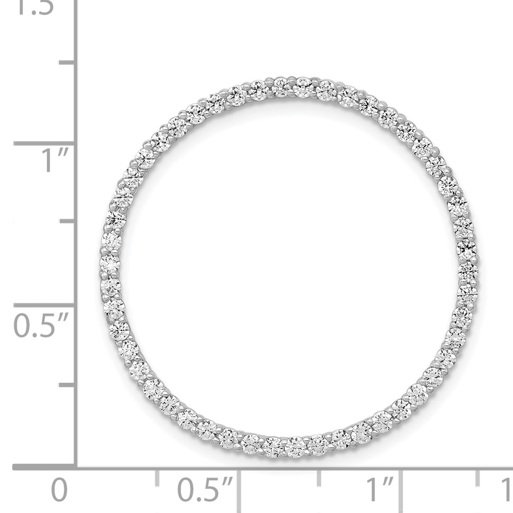14k White Gold 1 carat Diamond Circle Chain Slide (PM4714-100-WA)