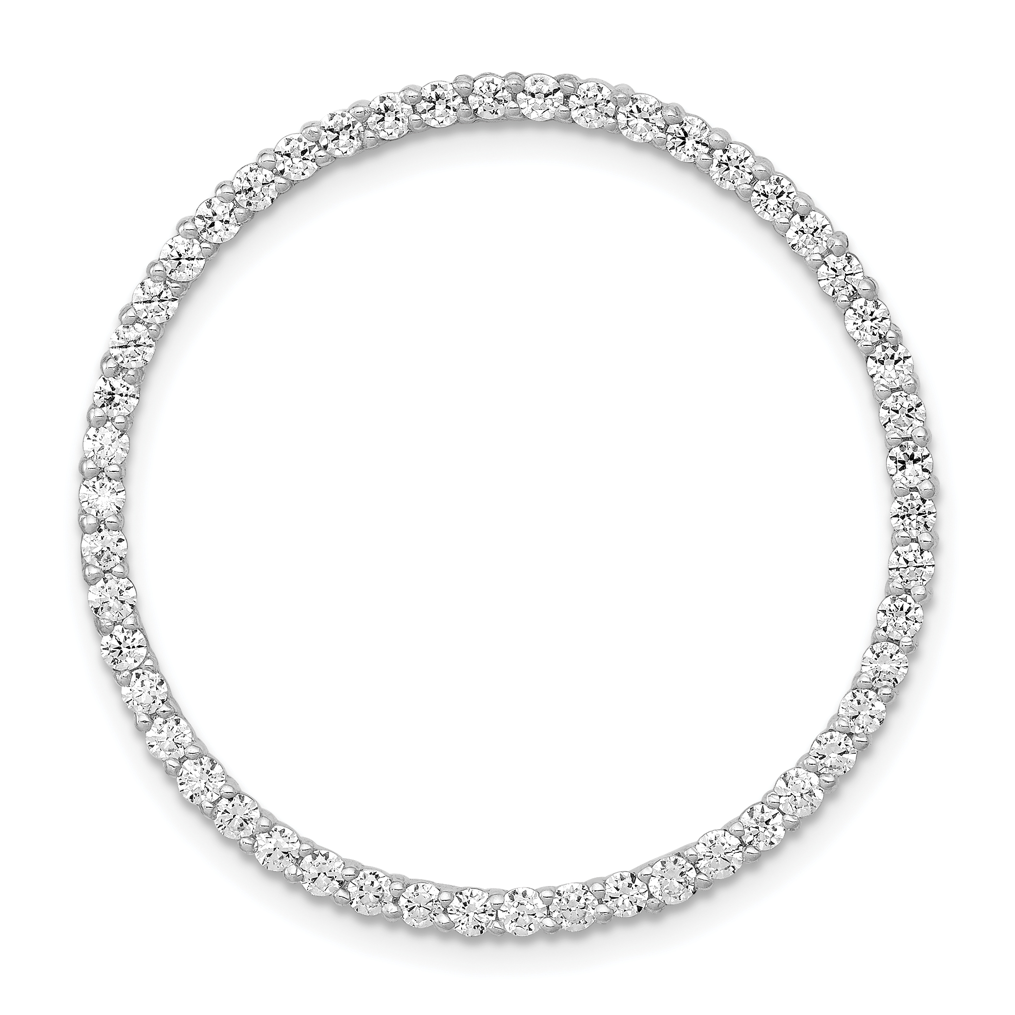 14k White Gold 1 carat Diamond Circle Chain Slide (PM4714-100-WA)