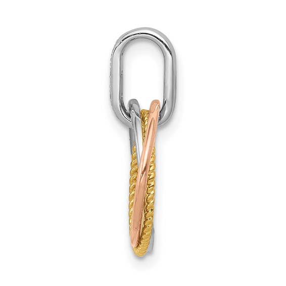 Diamond Moveable Circles Pendants