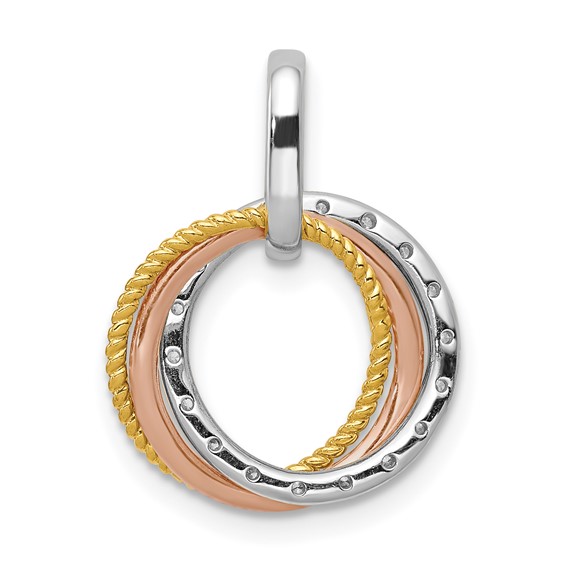 Diamond Moveable Circles Pendants