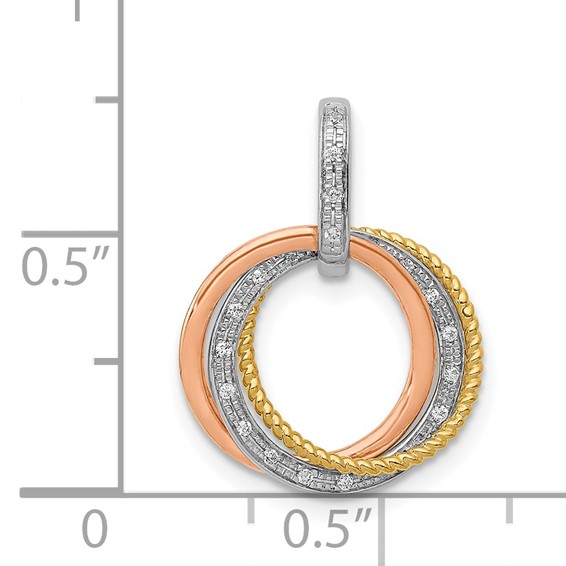 Diamond Moveable Circles Pendants