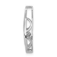 14K White Gold 0.25 Carat Lab Grown Diamond VS SI+ G+ Complete Vibrant Infinity Slide Pendant view 2