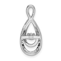 14K White Gold 0.25 Carat Lab Grown Diamond VS SI+ G+ Complete Vibrant Infinity Slide Pendant view 3