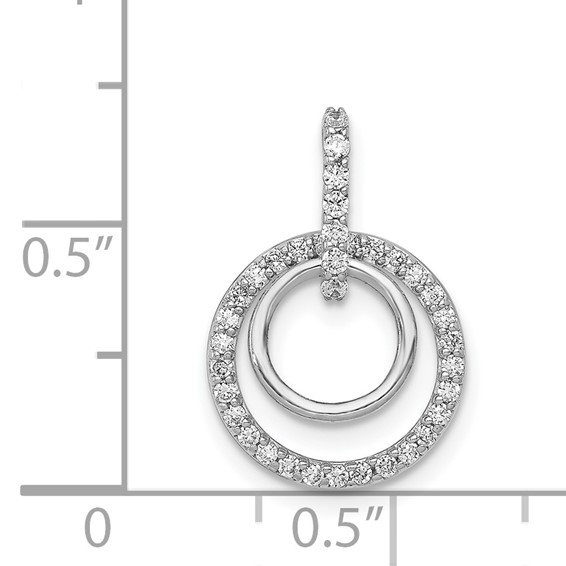 Diamond Double Circle Dangle Pendants