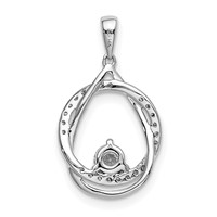 14K White Gold 0.33 Carat Lab Grown Diamond VS SI+ G+ Complete Fashion Circle and Teardrop Pendant view 3
