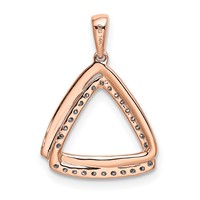 14K Rose Gold 0.17 Carat Lab Grown Diamond VS SI+ G+ Complete Double Triangle Pendant view 3