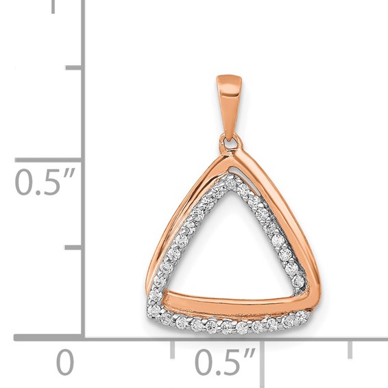 Diamond Double Triangle Pendants