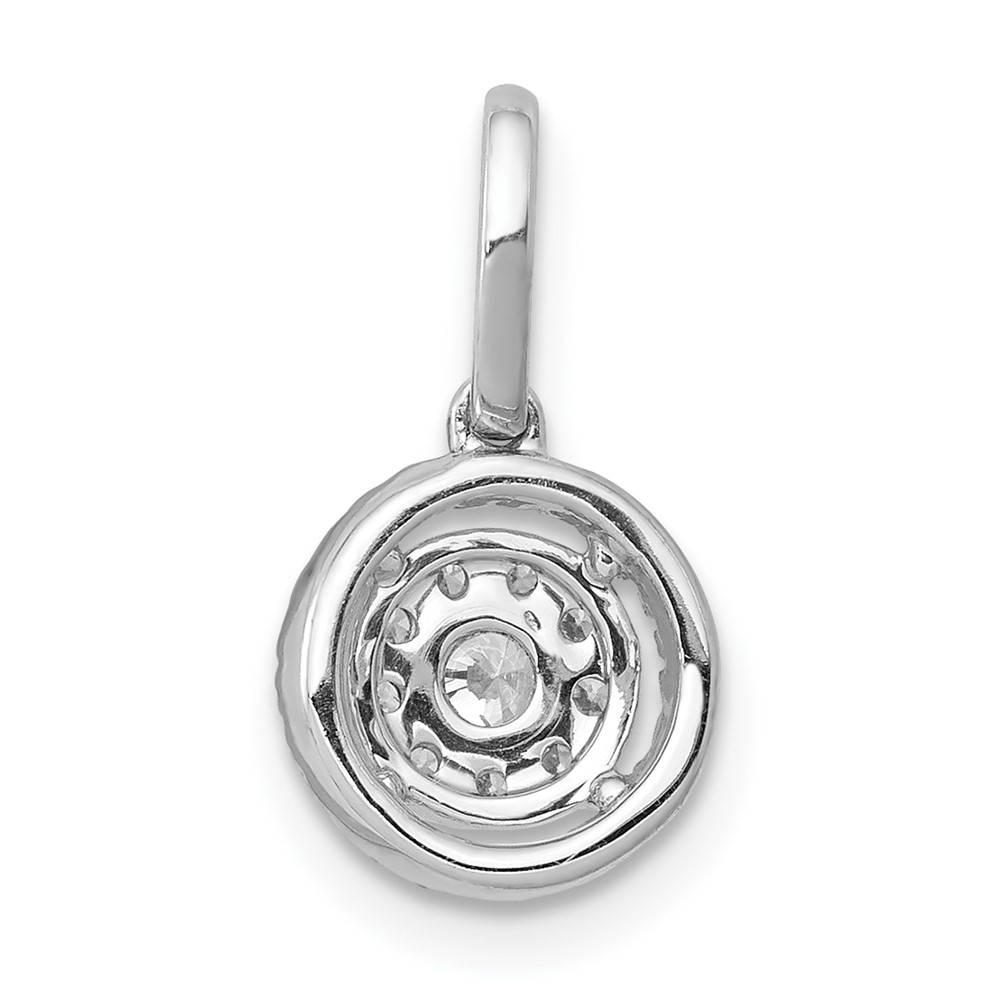 14k White Gold 1/4 carat Diamond Round Halo Cluster Pendant (PM4744-025-WA)