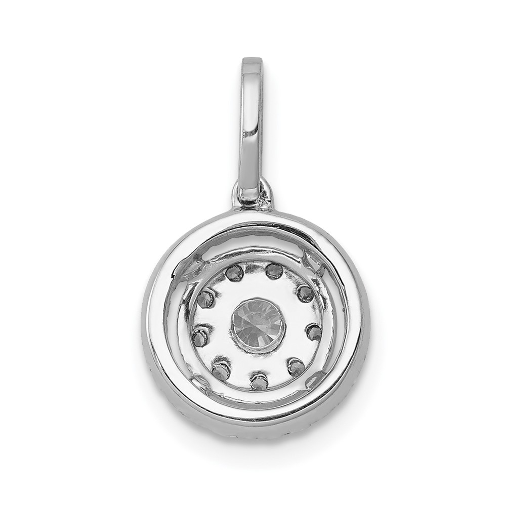 14k White Gold 1/2 carat Diamond Round Halo Cluster Pendant (PM4744-050-WA)