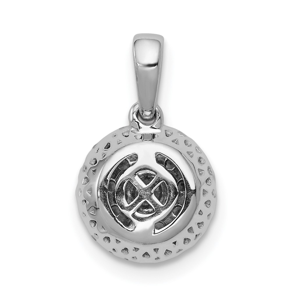 14k White Gold 1/3 carat Diamond Round Halo Cluster Pendant (PM4745-033-WA)