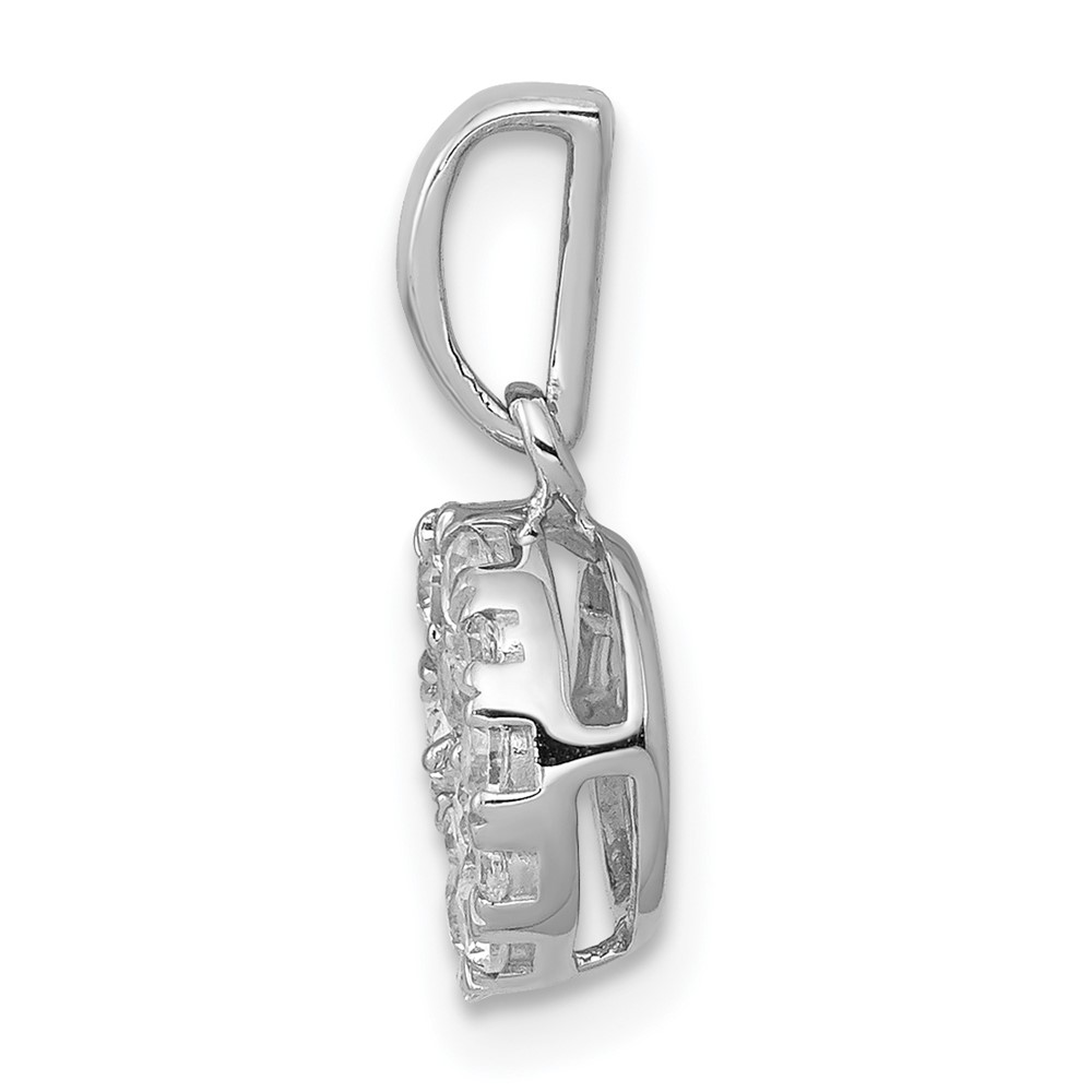 14k White Gold 1/2 carat Diamond Round Cluster Pendant (PM4747-050-WA)
