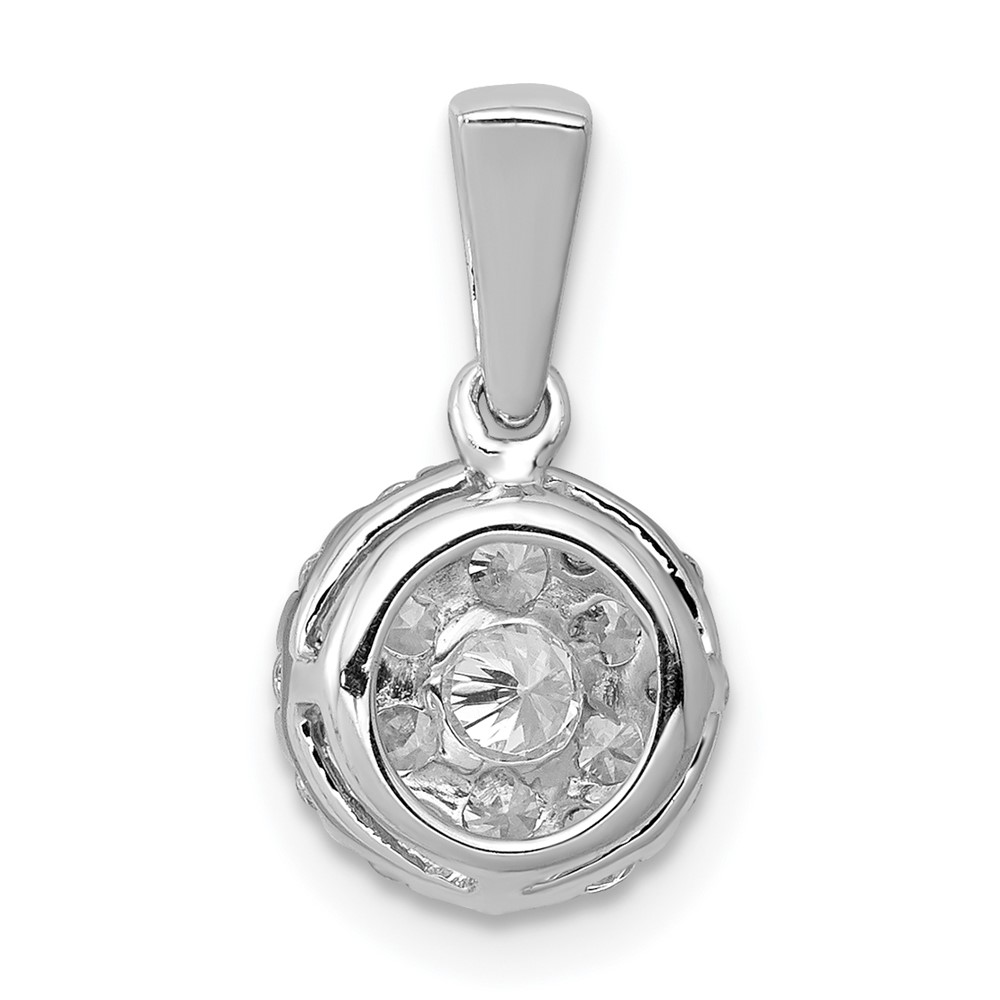 14k White Gold 1/2 carat Diamond Round Cluster Pendant (PM4747-050-WA)