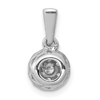 14K White Gold 0.25 Carat Lab Grown Diamond VS SI+ G+ Complete Circle Cluster Pendant view 3
