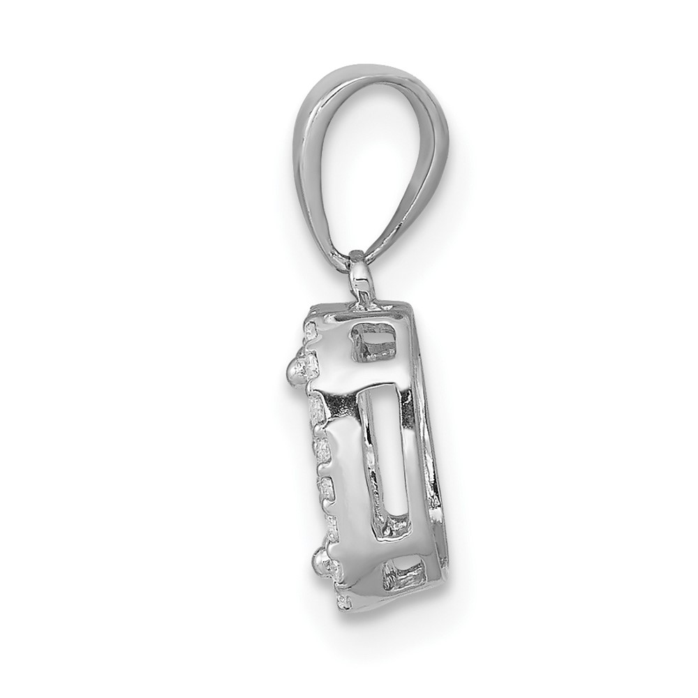 10k White Gold 1/4ct. Diamond Square Cluster Pendant (PM4763-025-1WA)