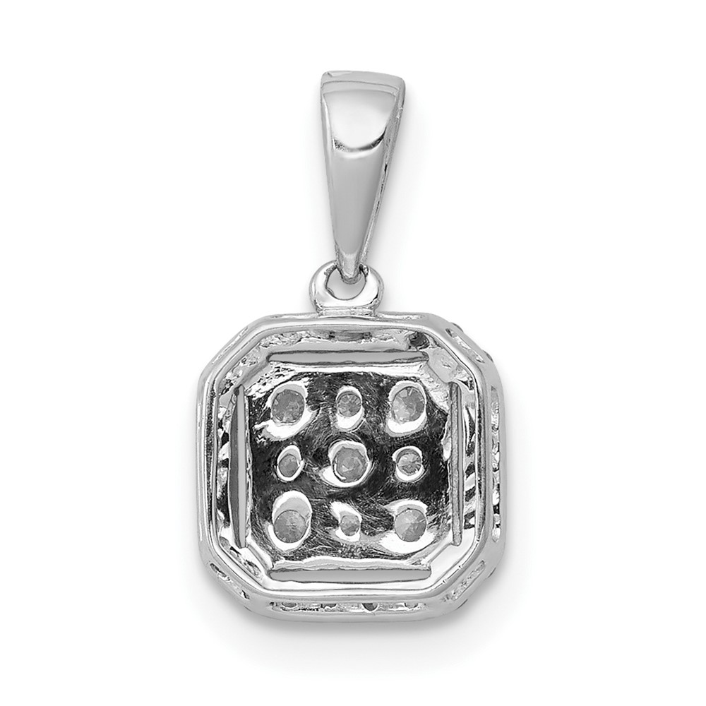10k White Gold 1/4ct. Diamond Square Cluster Pendant (PM4763-025-1WA)