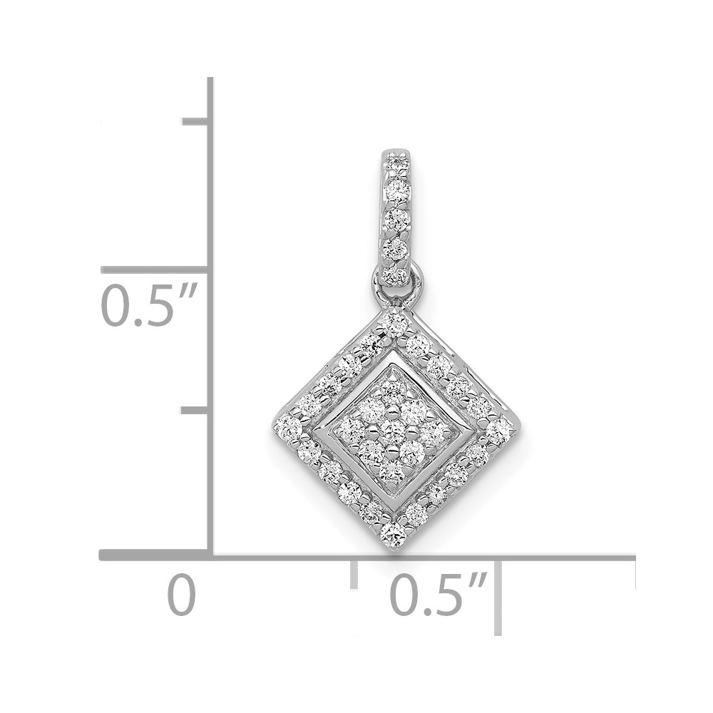 10k White Gold 1/4ct. Diamond Cluster Pendant (PM4766-025-1WA)