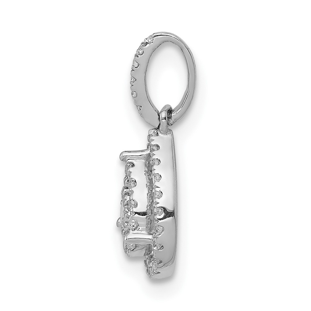 10k White Gold 1/4ct.Diamond Teardrop Pendant (PM4776-025-1WA)