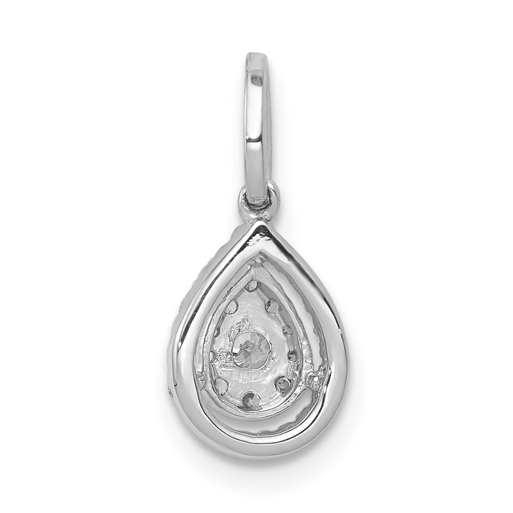10k White Gold 1/4ct.Diamond Teardrop Pendant (PM4776-025-1WA)