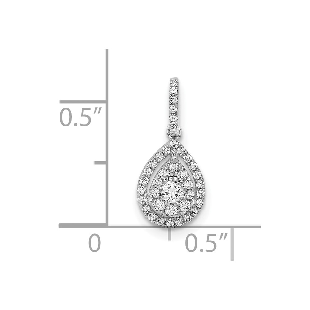 10k White Gold 1/4ct.Diamond Teardrop Pendant (PM4776-025-1WA)