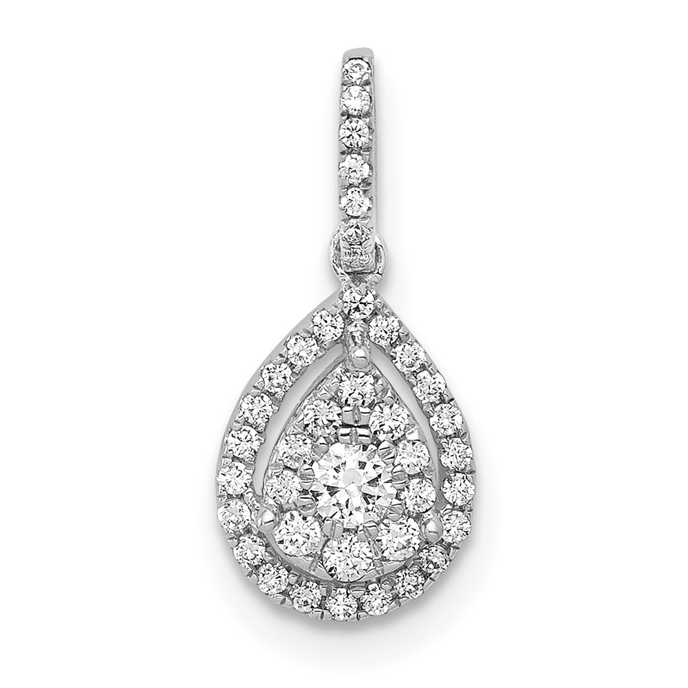 10k White Gold 1/4ct.Diamond Teardrop Pendant (PM4776-025-1WA)