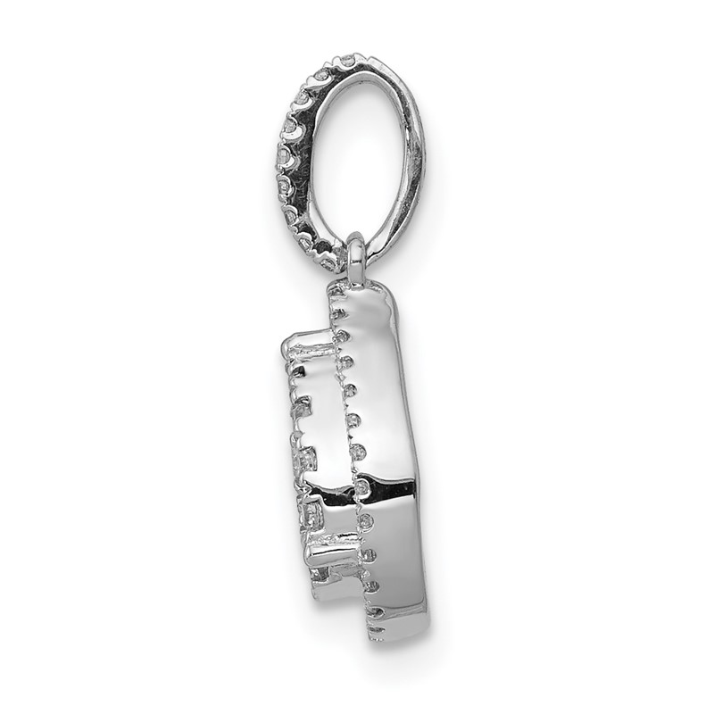 14k White Gold 1/3 carat Lab Grown Diamond VS/SI+ G+ Complete Teardrop Dangle Pendant