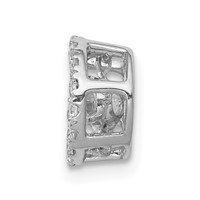 14K White Gold 0.38 Carat Lab Grown Diamond VS SI+ G+ Complete Vibrant Chain Slide Pendant view 2