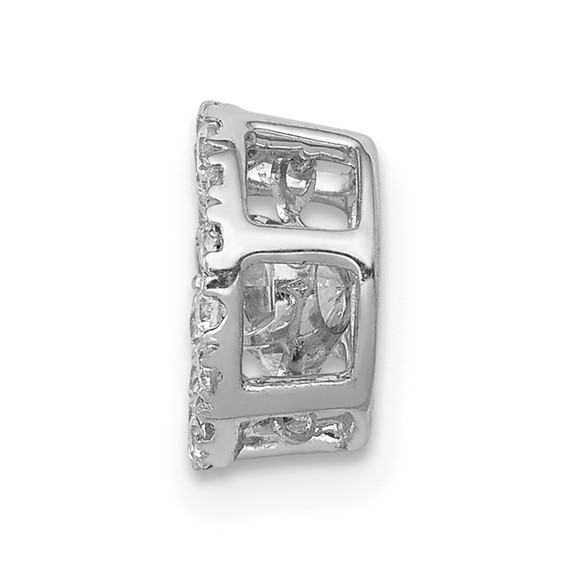 14k White Gold 3/8 carat Lab Grown Diamond VS/SI+ G+ Complete Vibrant Chain Slide Pendant