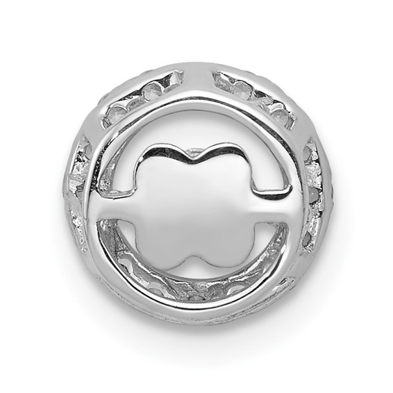 14k White Gold 3/8 carat Lab Grown Diamond VS/SI+ G+ Complete Vibrant Chain Slide Pendant