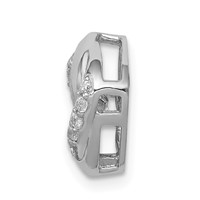 14K White Gold 0.25 Carat Lab Grown Diamond VS+ F+ Complete Vibrant Intertwined Circles Pendant view 2
