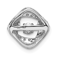 14K White Gold 0.25 Carat Lab Grown Diamond VS+ F+ Complete Vibrant Intertwined Circles Pendant view 3