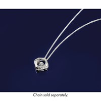 14K White Gold 0.25 Carat Lab Grown Diamond VS+ F+ Complete Vibrant Intertwined Circles Pendant view 4