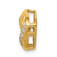 14K Yellow Gold 0.25 Carat Lab Grown Diamond VS+ F+ Complete Vibrant Intertwined Circles Pendant view 2