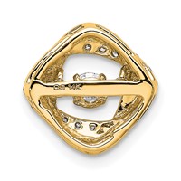 14K Yellow Gold 0.25 Carat Lab Grown Diamond VS+ F+ Complete Vibrant Intertwined Circles Pendant view 3