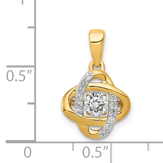 Vibrant Moving Diamond Fancy Knot Pendants