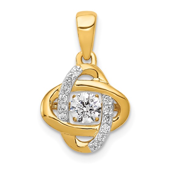 Vibrant Moving Diamond Fancy Knot Pendants
