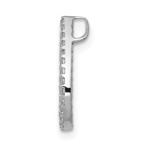 14K White Gold 0.20 Carat Lab Grown Diamond VS SI+ G+ Complete Teardrop Chain Slide Pendant view 2