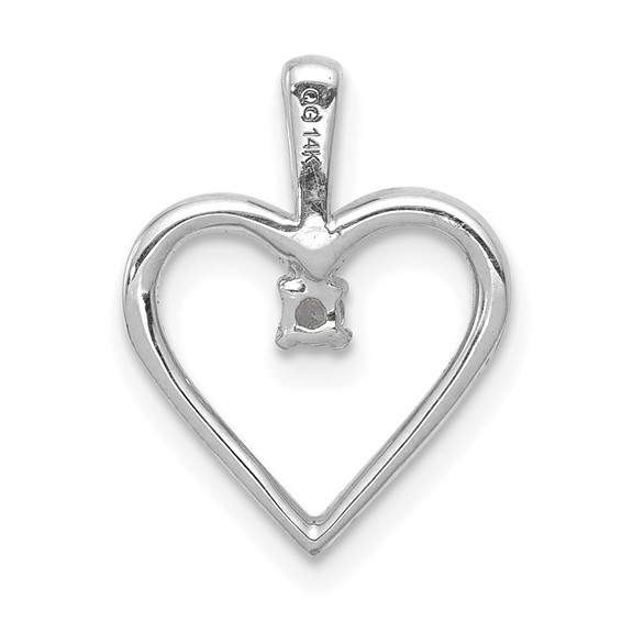 Gold Heart with Diamond Pendant