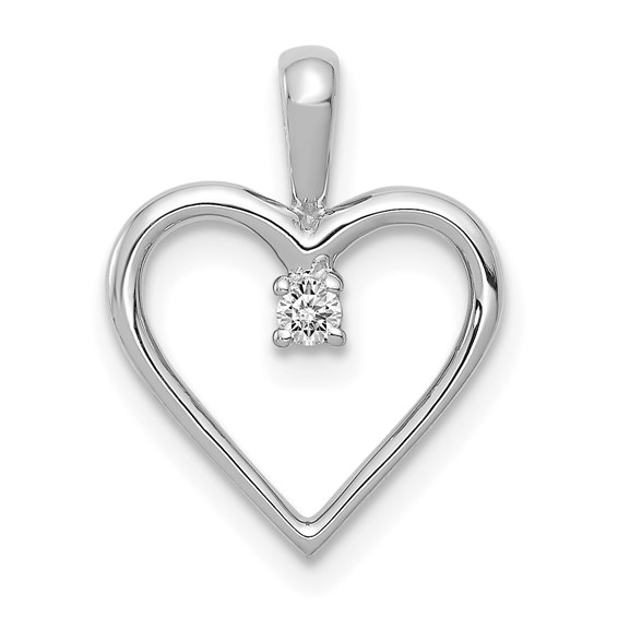 Gold Heart with Diamond Pendant