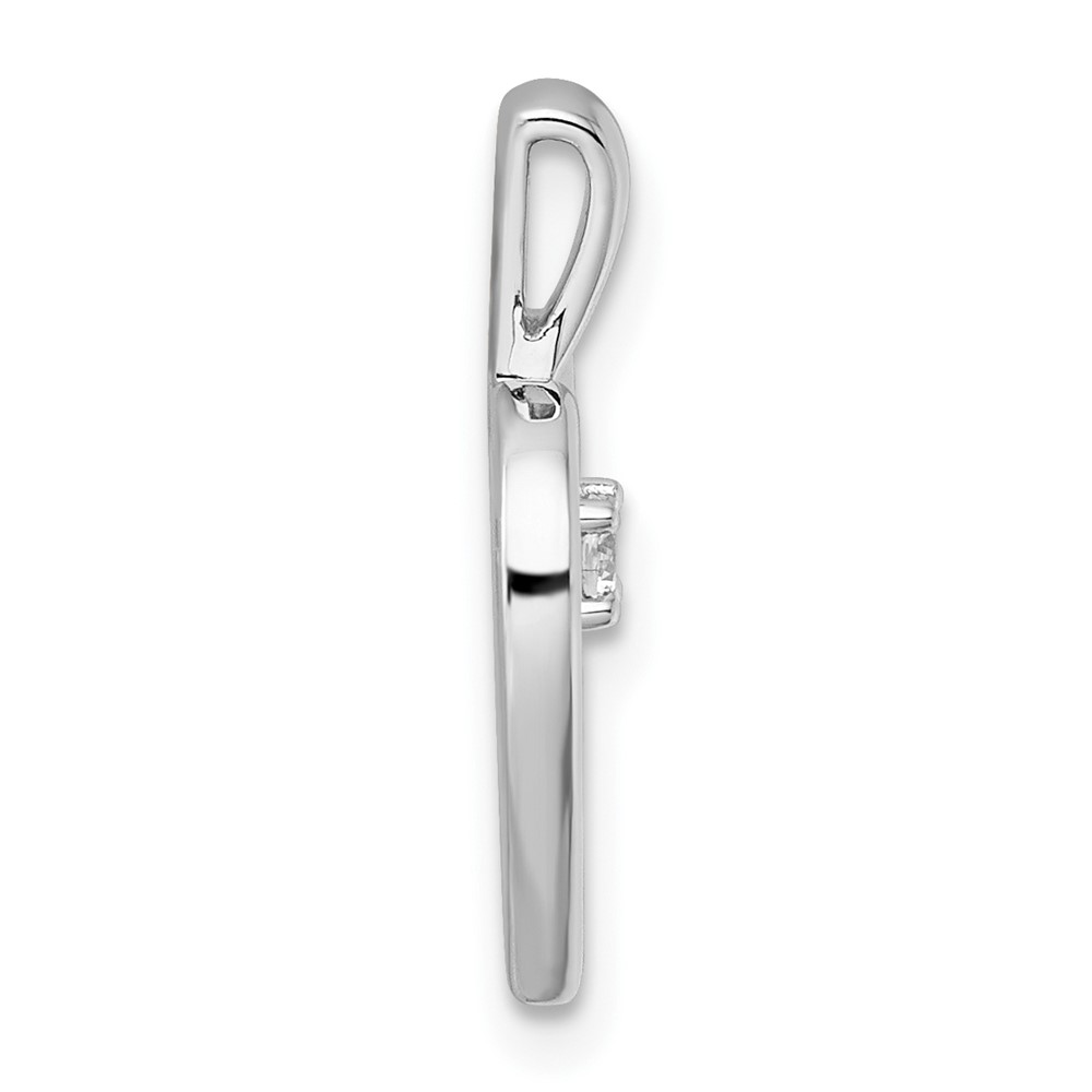 14k White Gold AA .05ct. Diamond Heart Pendant (PM4816-005-WA)
