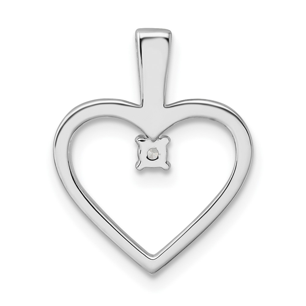 14k White Gold AA .05ct. Diamond Heart Pendant (PM4816-005-WA)
