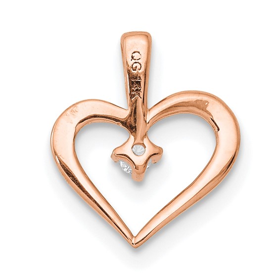 Gold Diamond Heart Pendants