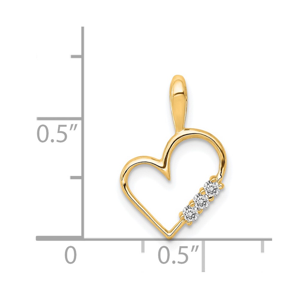 14k AA 1/20ct. Diamond Heart Pendant (PM4818-005-YA)